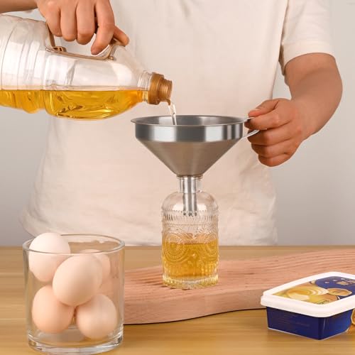 Kitchen Bottling Funnel, 5-inch 304 Stainless Steel Funnel