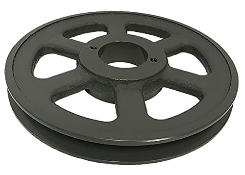Single Groove 14.25" Cast Iron Electric Motor " H " Pulley/Sheave, Bushing Included, for 3/8" and 1/2" Top Width 3L/A/AK/4L/4LK Section V Belt, 1 Groove (5/8" Shaft / 0.625 Bore, AK144H) - size: 5/8" Shaft / 0.625 Bore