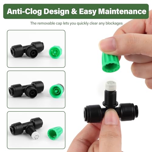 133FT Quick-Connect Drip Irrigation Kit with 30 Drip Emitters,3 Spray Types - size: 133FT Drip Irrigation System Kit