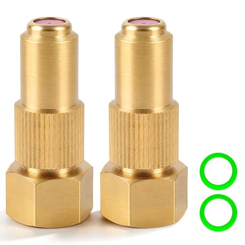Brass Sprayer Nozzle Tip Replacement Adjustable Mist Stream High Pressure Atomizing Ceramic Core Nozzle for Backpack Pump Sprayer Nozzle Tips & Lawn Farm Garden Spray Nozzle Replacement Part -2 Pack