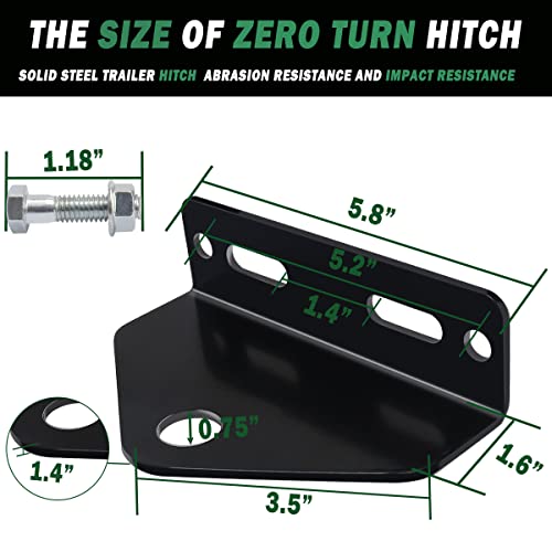 Towing Hitch Set Universal Heavy Duty Zero Turn Mower Trailer Hitch - color: Yellow+Black