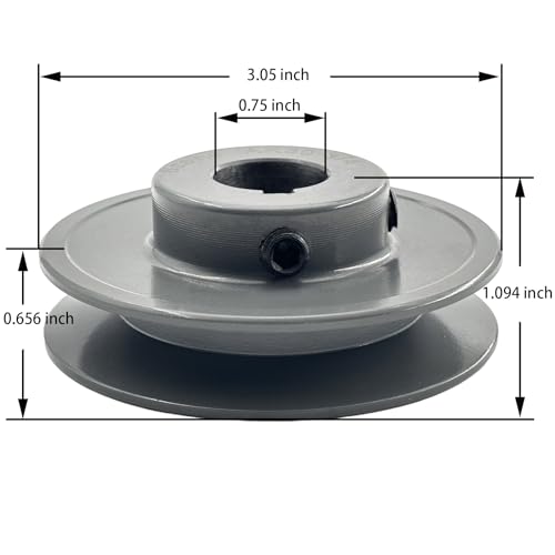 AK30-3/4 Sheaves,v Belt Pulley 3/4 inch bore 3" OD,Mechanical Pulleys Cast Iron for A 3L 4L V-Belts,AK3034 Pulley - size: 3/4"Bore,3.05"OD