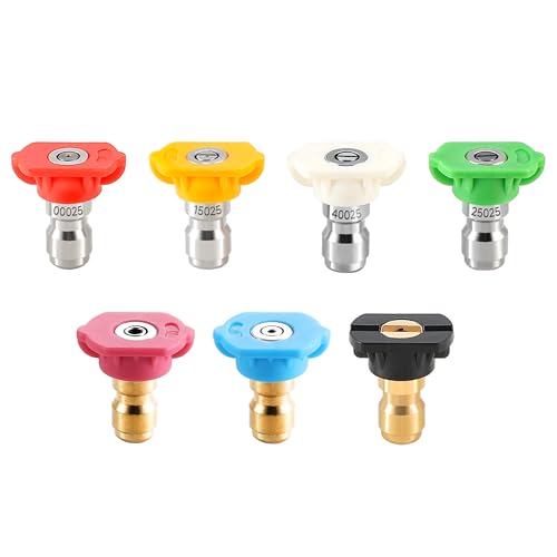 Tool Daily Pressure Washer Nozzle Tips, Multiple Degrees, 2.5 GPM, 7 Pack - size: Orifice 2.5-7 pack