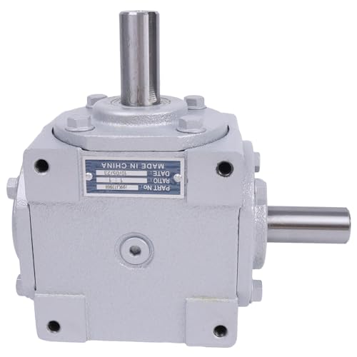 40 HP Right Angle Bevel Gearbox 19455-SR-KW-KW-GR with 2 Keyed Shafts 1:1