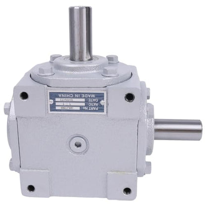 40 HP Right Angle Bevel Gearbox 19455-SR-KW-KW-GR with 2 Keyed Shafts 1:1