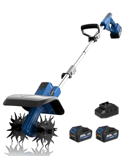 LUXTER 20V 12-Inch Cordless String Trimmer & Edger Kit, Brushless Motor - size: three-fold