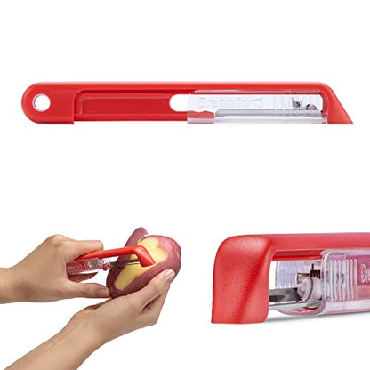 Dreamfarm Sharple Self-Sharpening Vegetable Peeler - Red - color: Red, size: Length: 18.2cm / 7.2”