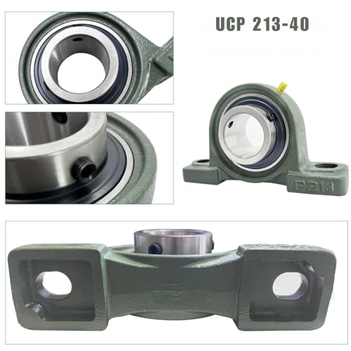 UCP213 Premium Quality Self-Align Pillow Block Bearing (UCP 213-40 (2 Pack)) - size: UCP 213-40 (2 PACK)