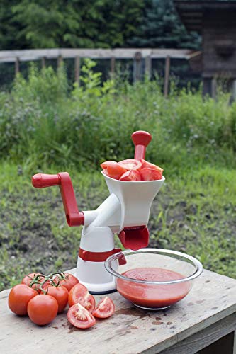 Weston Fruit & Tomato Press, 3 Cup Capacity, Red and White (67-1101-W)