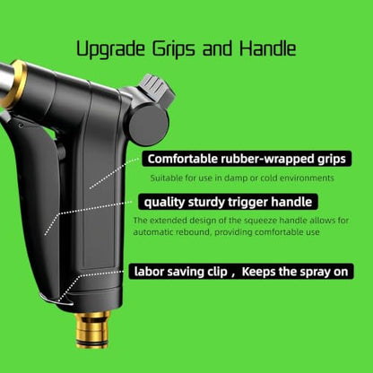 Upgraded Metal Garden Hose Nozzle Heavy Duty - color: Black