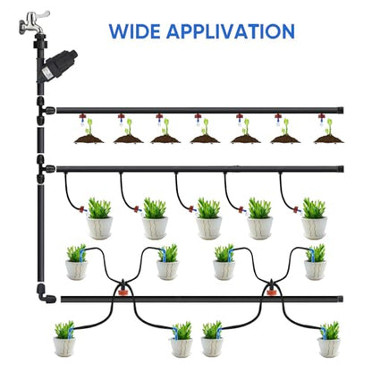 0.5 GPH Drip Irrigation Emitters Pressure Compensating for 1/4" Tube 60pcs - size: 60pcs 0.5 GPH