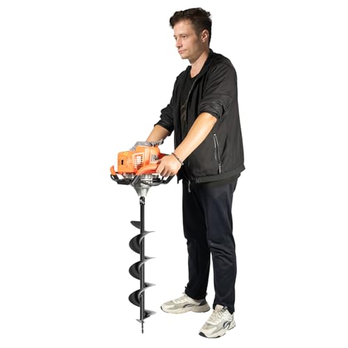 71CC 2-Stroke Post Hole Digger with 3 Drill Bits (4", 6", 8") - color: 71CC, 2.3KW