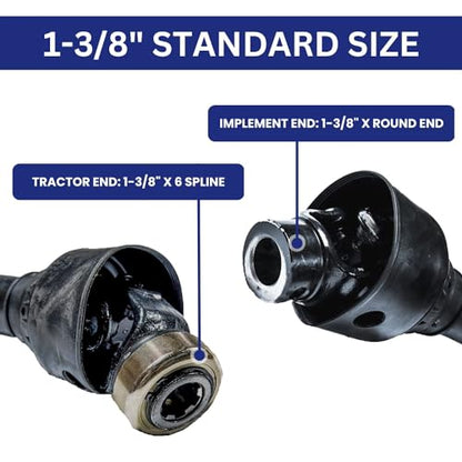 Jeremywell PTO Shaft 147029,147034 Replace 5",5-1/2",6" King Kutter 3-Point Mounted Mower