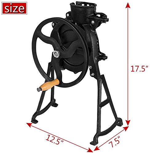 Hand Corn Sheller Heavy Duty Shelling Machine Manual Farm Corn Thresher Corn Remover Tools Hand Sheller with Wooden Handle Cast Iron Manual Thresher
