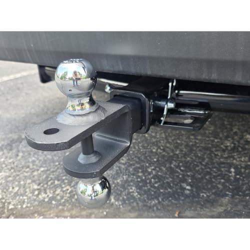 ATV/UTV Trailer Hitch, 1-7/8 & 2 Hitch Balls, Fits 2 Inch Receiver - size: 2" Shank-Dual Ball