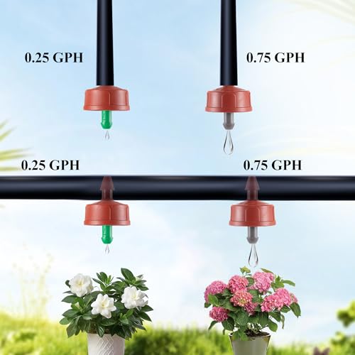 0.75 GPH Pressure Compensating Irrigation Spot Drippers,60Pcs - color: 0.75 GPH 60PCS