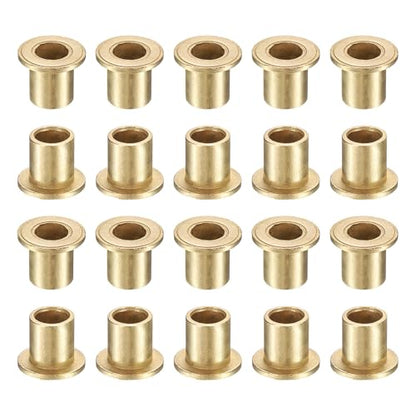 uxcell 20Pcs Flange Sleeve Bearings, 6mm Bore x 8mm OD x 10mm Length, Self-Lubricating Sintered Bronze Bushings - size: 6mm Bore x 8mm OD x 10mm Length