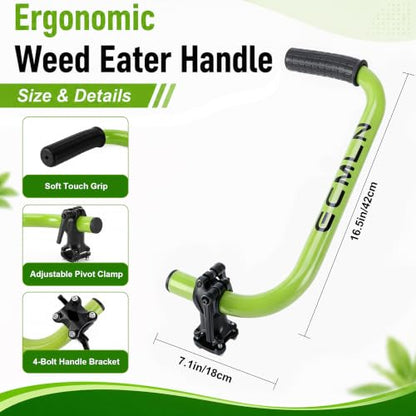 Upgraded Weed Eater Handle, Ergonomic Green String Trimmer Handle - color: Green