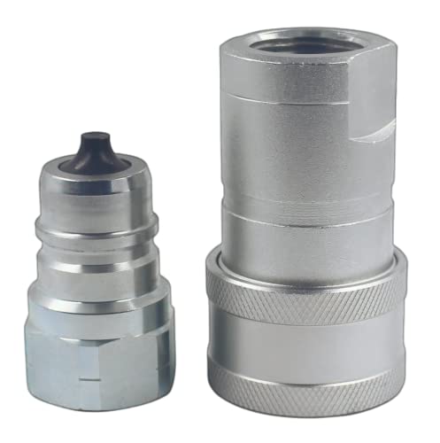 LSQ-PK-08 1'' Agricultural Hydraulic Quick Connect Pioneer Style Coupler Set, Hydraulic Quick Disconnect Coupling ISO 5675, 1'' NPT Thread, 4010-6P/4050-6P - size: Ag Poppet 1''NPT