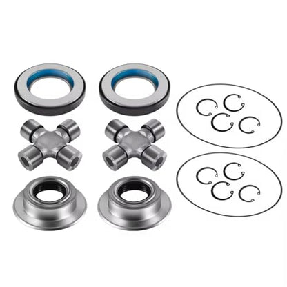 Front Axle Vaccum Knuckle Seal & Hub O-Ring & Dust Seals Kit With Driveshaft U-Joint Fit For Ford F250 F350 Super Duty With Dana Super 60 (2005 to 2019) - size: Driveshaft U-Joint & Front Axle Bearing Kit