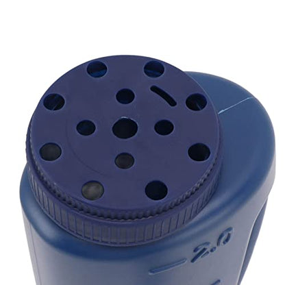 Handheld Fertilizer Spreader Hand Held Grass Seed Spreader Crop Spreading Salt Sowing Pot (Blue) - color: Blue