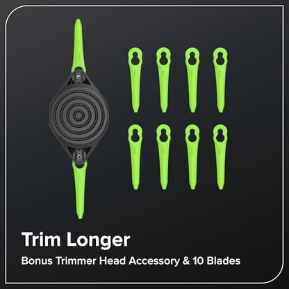 Greenworks 24V 12 in String Trimmer, 10 Blades, 3.0 Ah Battery - style: 12" NEW (Battery Included)
