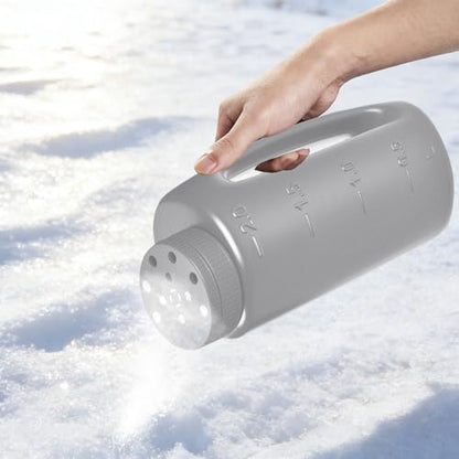 Adjustable Handheld Seed Shaker – Hand Spreader - Capacity Multi-Purpose Spreader for Fertilizer, Grass Seed, Ice Melt & Lawn Care - Grey - color: grey