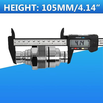 7246799 48mm Male Flat Face Hydraulic Quick Coupler Compatible with Bobcat - size: 7246799 AT406474 Male