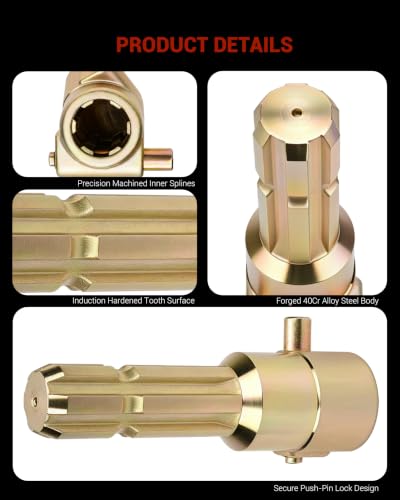 PTO Extender for Tractor, 1-3/8" 6 Spline Male to Female, 70HP