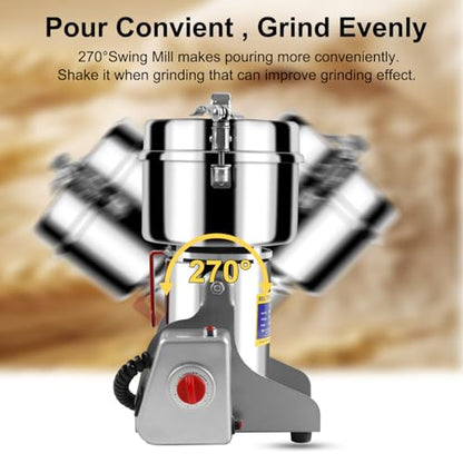 Grain Mill Grinder Electric Flour, 750g Corn Fine Powder Grinder - size: 750g