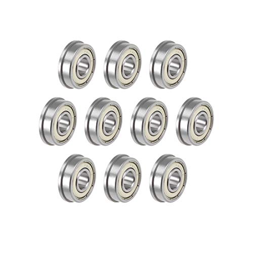 uxcell F6000ZZ Flanged Ball Bearing 10x26x8mm Shielded Chrome Steel 10pcs - size: 10x26x8mm