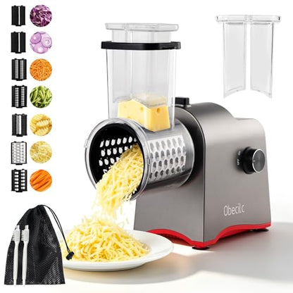 300W Electric Cheese Grater with 7 Stainless Steel Blades