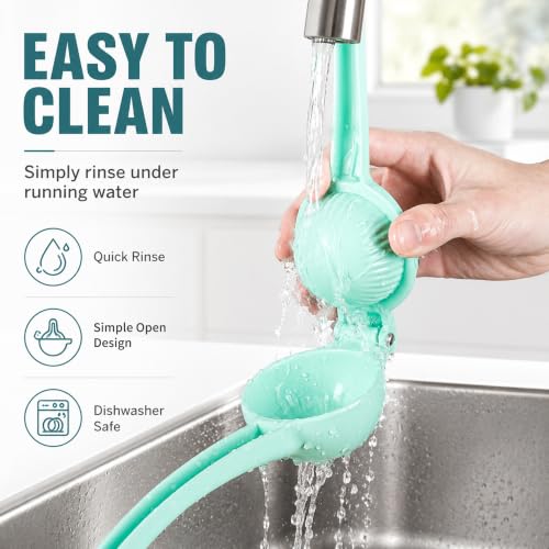 Manual Juicer Citrus Lemon Squeezer, Fruit Juicer Lime Press Metal, Professional Hand Juicer Kitchen Tool - color: Seafoam