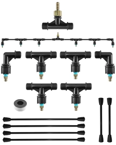 6-Nozzle Boom Wand for ATV Sprayers, 7.5 Ft Poly Spray Bar, 3/8" Brass