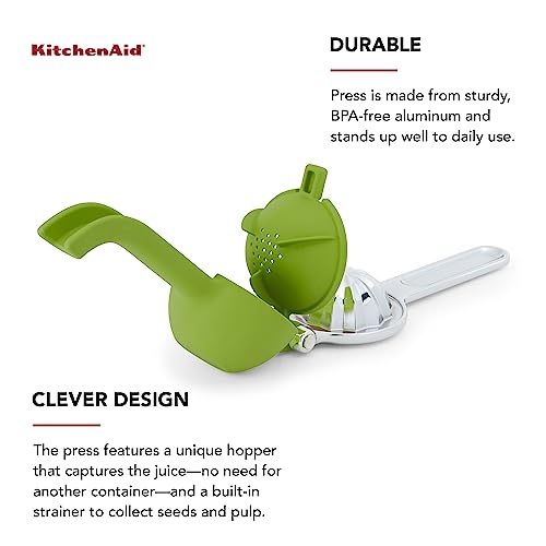 KitchenAid Citrus Juice Press Squeezer for Lemons and Limes with Seed Catcher and Pour Spout, 8 Inch (Pack of 12) - color: Lime, size: 8 Inch (Pack of 12)