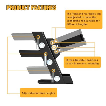 Eapele Adjustable Trailer Hitch for Lawn Mower and Garden Tractor, Compatible with John Deere Ariens Cub Cadet Poulan Pro Husky Husqvarna Craftsman Riding Mower