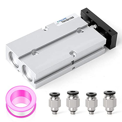 TAILONZ TN16-100 16mm x 100mm Double-Rod Cylinder - size: Bore:16mm Stroke:100MM