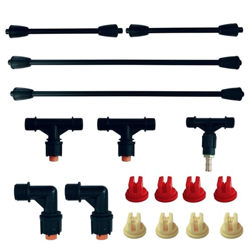 3 Nozzles Sprayer Boom Wand with Brass Fitting, Detachable Wide-Coverage Spray Attachment for Tractor or ATV Spray System