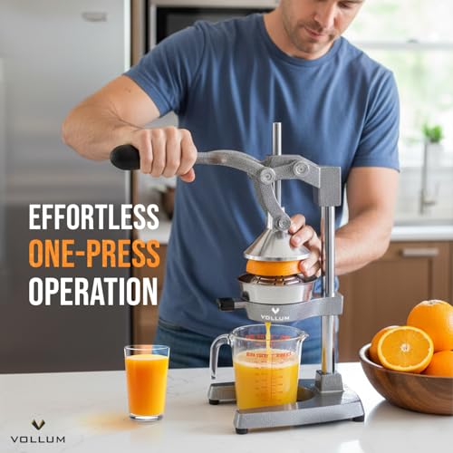 Vollum Manual Citrus Juicer Squeezer – Stainless Steel, Cast Iron - color: Gray