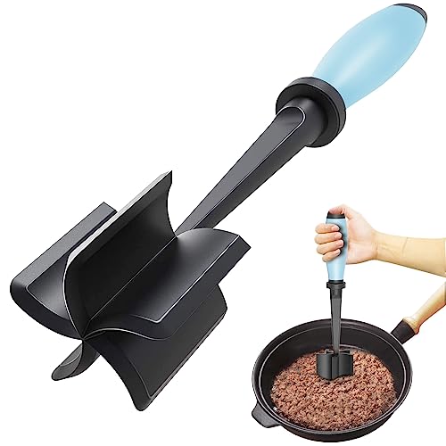Upgrade Meat Chopper Hamburger Masher Ground Beef Smasher Utensil Mix Tool - color: 1 Pack-Aqua