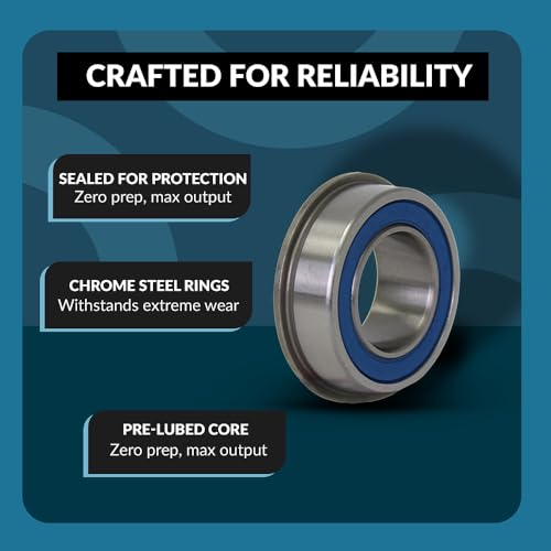 PGN 5/8" x1-3/8 (4 Pack) Flanged Ball Bearing Chrome Steel