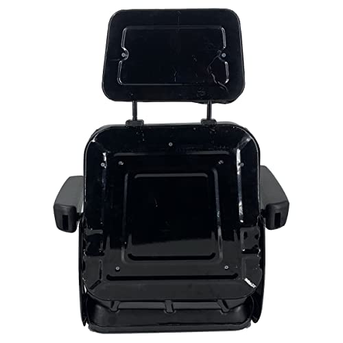 Universal Forklift Seat with Slide Track, Armrest and headrest - size: 18.5 x 9.06 x 16.93inch