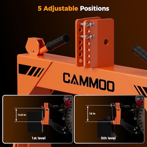 CAMMOO 3-Point Quick Hitch with 2" Receiver, Orange - color: Orange