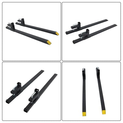 60" 2000lbs Clamp On Pallet Forks for Tractor Skid Steer