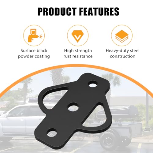 3-Way Trailer Hitch Adapter, Steel Receiver Hook Mount with 2PCS Bolts, Hitch Attachments for ATV Golf Cart Garden Tractor, Compatible with 3/4" Shaft, 5/8" Trailer Ball Pin
