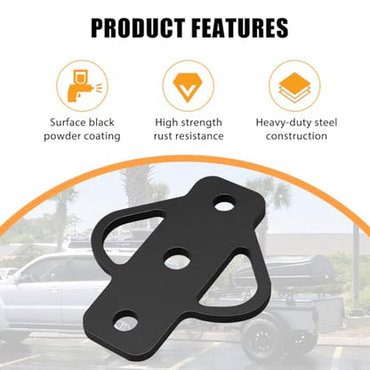 3-Way Trailer Hitch Adapter, Steel Receiver Hook Mount with 2PCS Bolts, Hitch Attachments for ATV Golf Cart Garden Tractor, Compatible with 3/4" Shaft, 5/8" Trailer Ball Pin