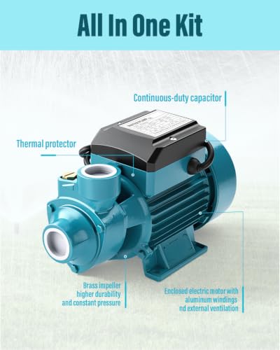8MILELAKE 1/2HP Centrifugal Clean Water Pump for Pool Pond Farm
