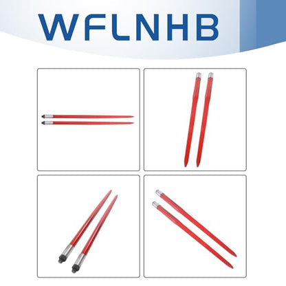 WFLNHB 2Pcs Hay Bale Spear 49 4500 lbs Capacity Spike Fork