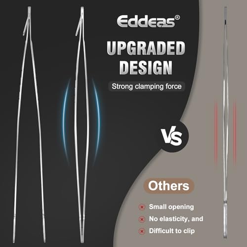 kitchen tweezers for cooking tweezers stainless steel tongs 12"10"8" - color: Stainless Steel 3Pcs, size: 8+10+12 inch