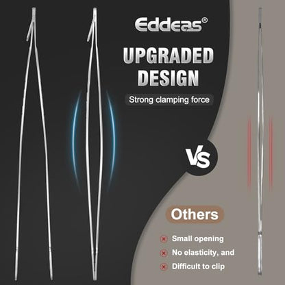kitchen tweezers for cooking tweezers stainless steel tongs 12"10"8" - color: Stainless Steel 3Pcs, size: 8+10+12 inch